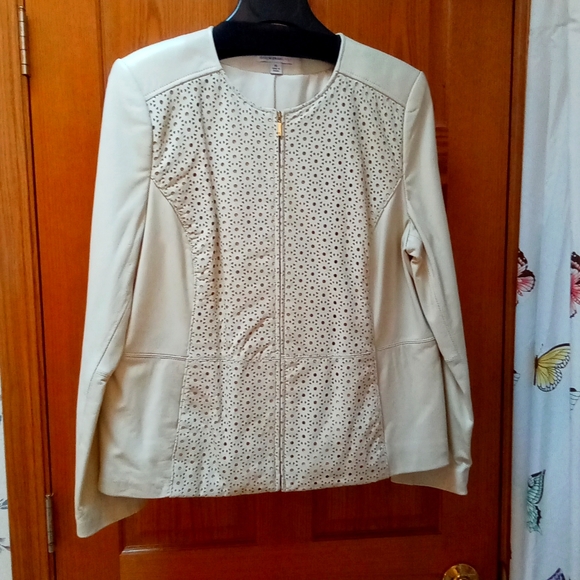 Isaac Mizrahi Lamb Leather Jacket  NWOT  XL - Picture 1 of 7